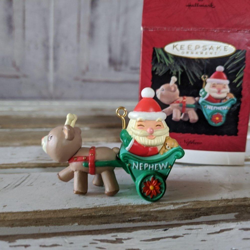 Vintage‎ Hallmark Keepsake 1994 Nephew with Santa a